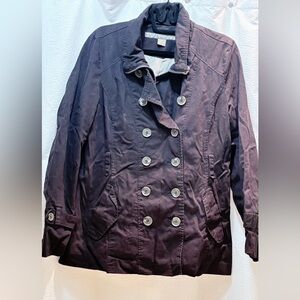 Kenneth Cole Double-Breasted Dark Gray Pea Coat